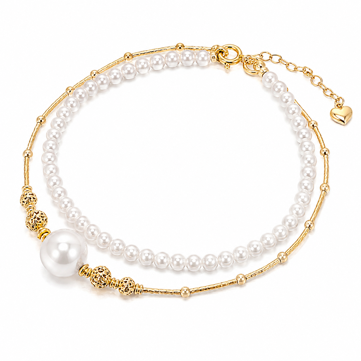 Halo pearl necklace